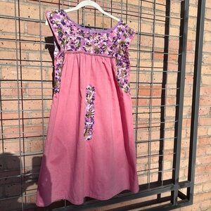 Mi Golondrina Dress, pink and purple, small